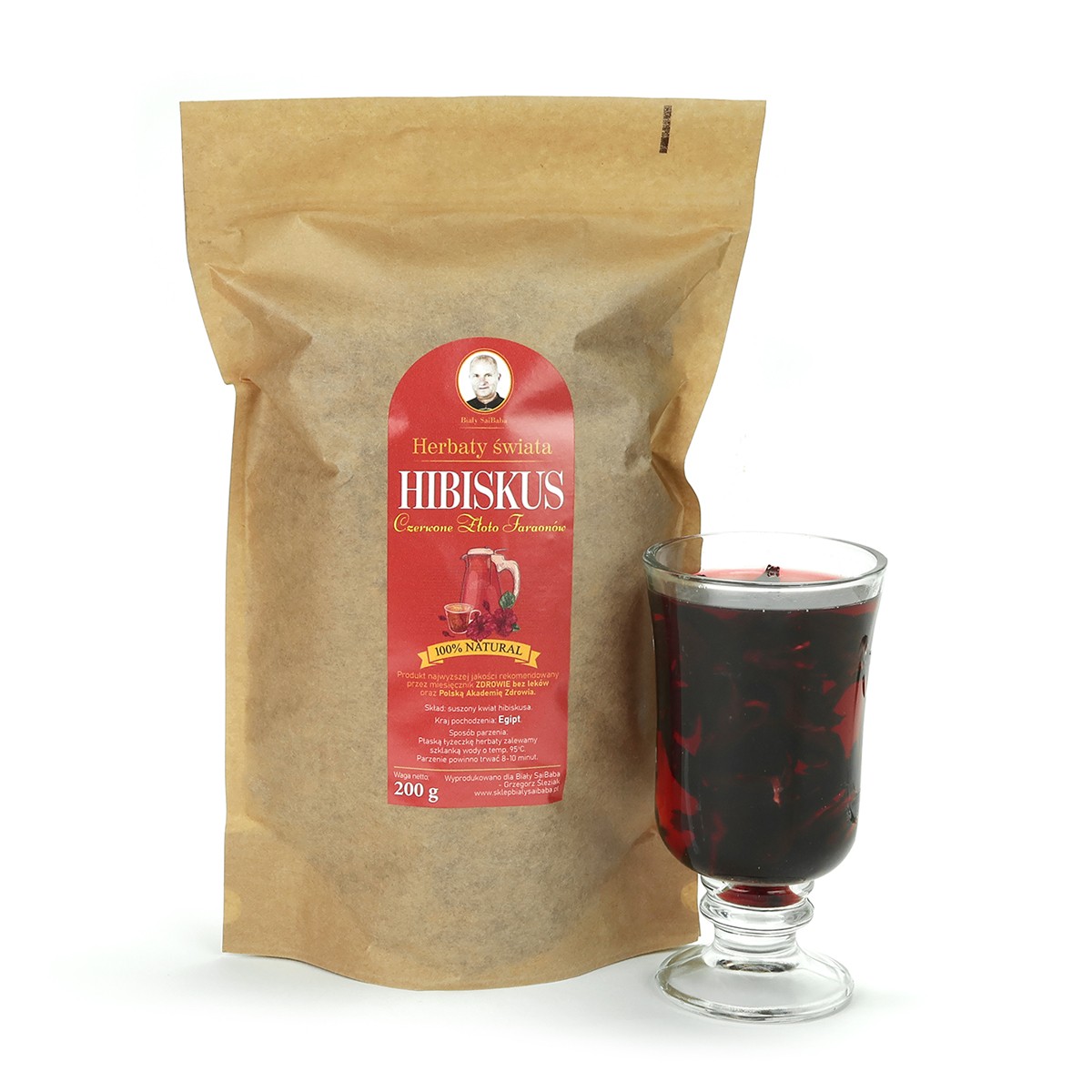 Herbata z kwiatów hibiskusa, susz – 200 g - 1