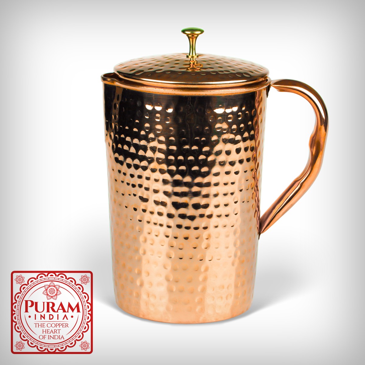 Dzbanek młotkowany miedziany antybakteryjny 2L - 1711