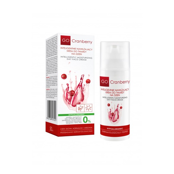 Inteligentnie Nawilżający Krem Do Twarzy na dzień GoCranberry 50 ml Inteligentnie Nawilżający Krem Do Twarzy na dzień GoCranberry 50 ml