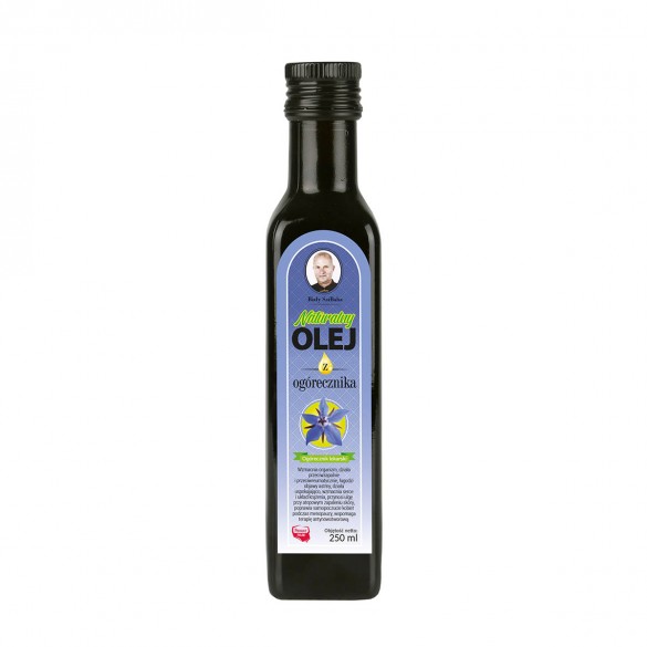 Świeży naturalny olej z ogórecznika 250 ml
