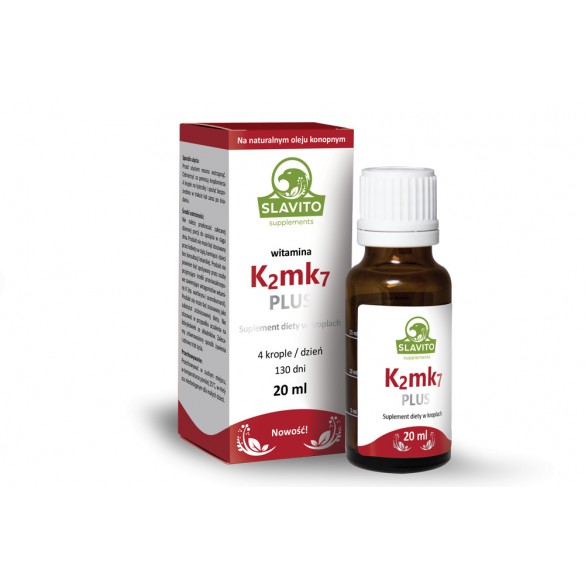 Witamina K2MK7 200 mcg + E 15 mg Slavito