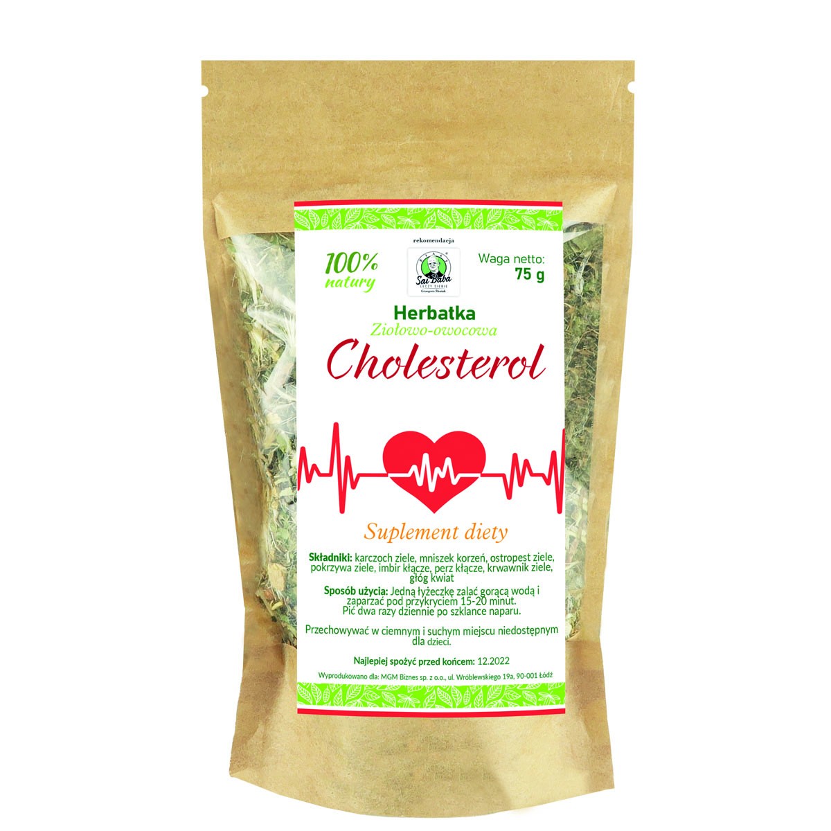 HERBATKA ZIOŁOWA NA CHOLESTEROL - 3798