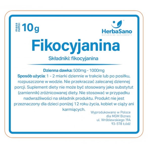 Fikocyjanina w proszku wyciąg ze spiruliny 10g