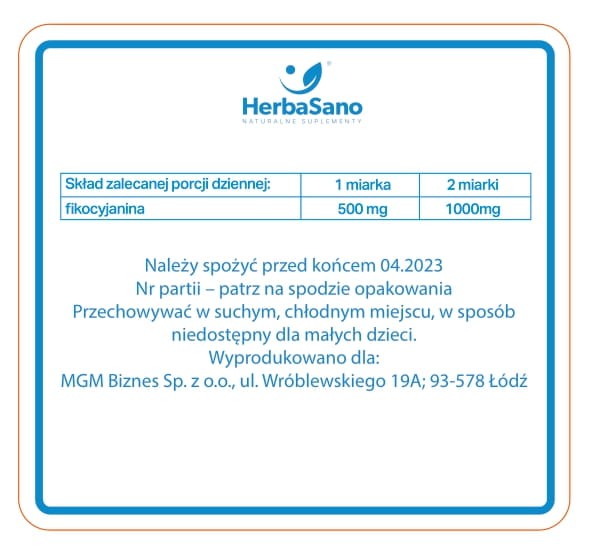 Fikocyjanina w proszku wyciąg ze spiruliny 10g - 3871