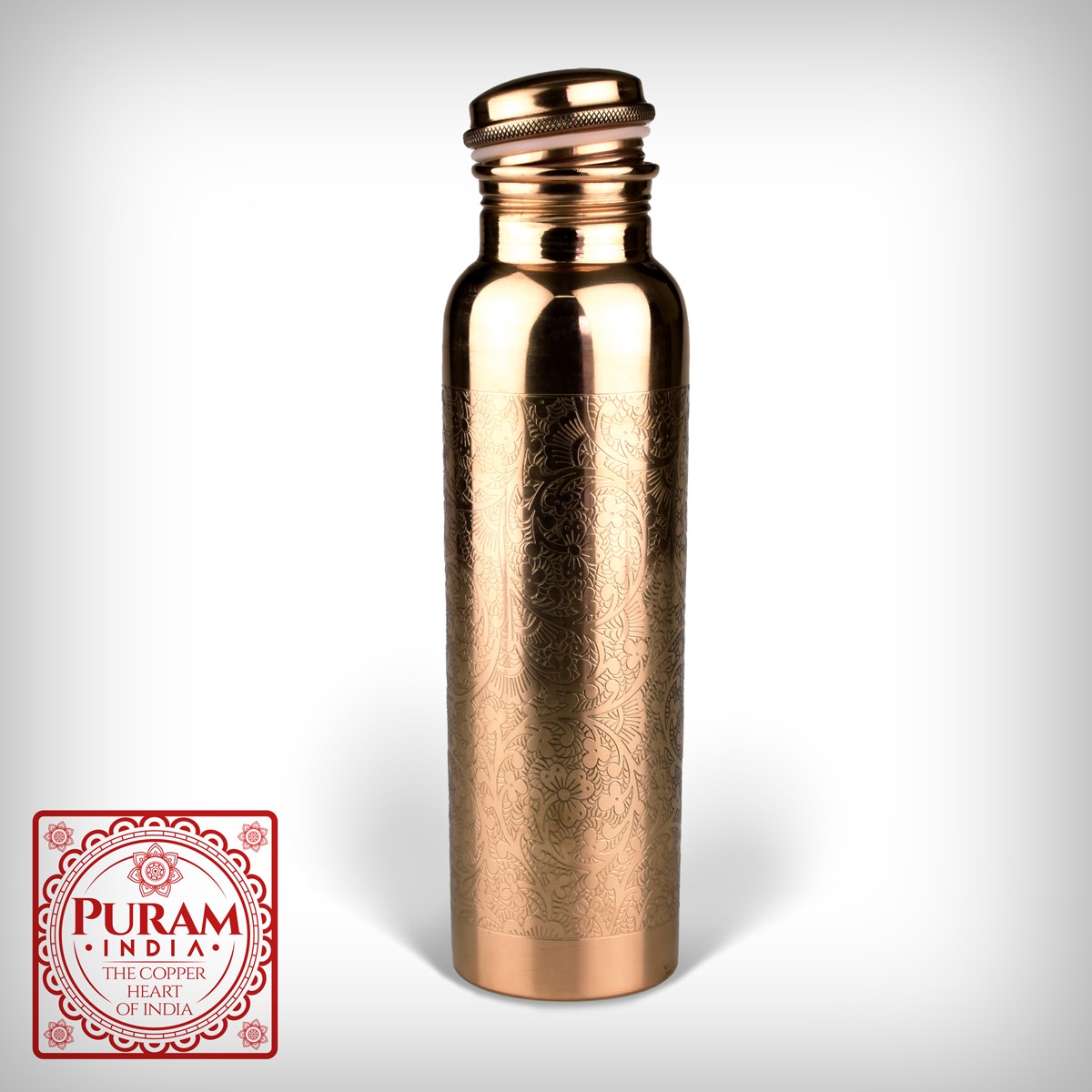 Butelka miedziana - antybakteryjna - Grawer 1000ml - 3890