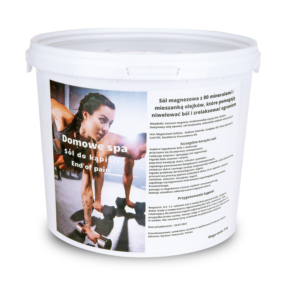 Sportowa sól do kąpieli End of pain- koniec z bólem 5kg - 3998