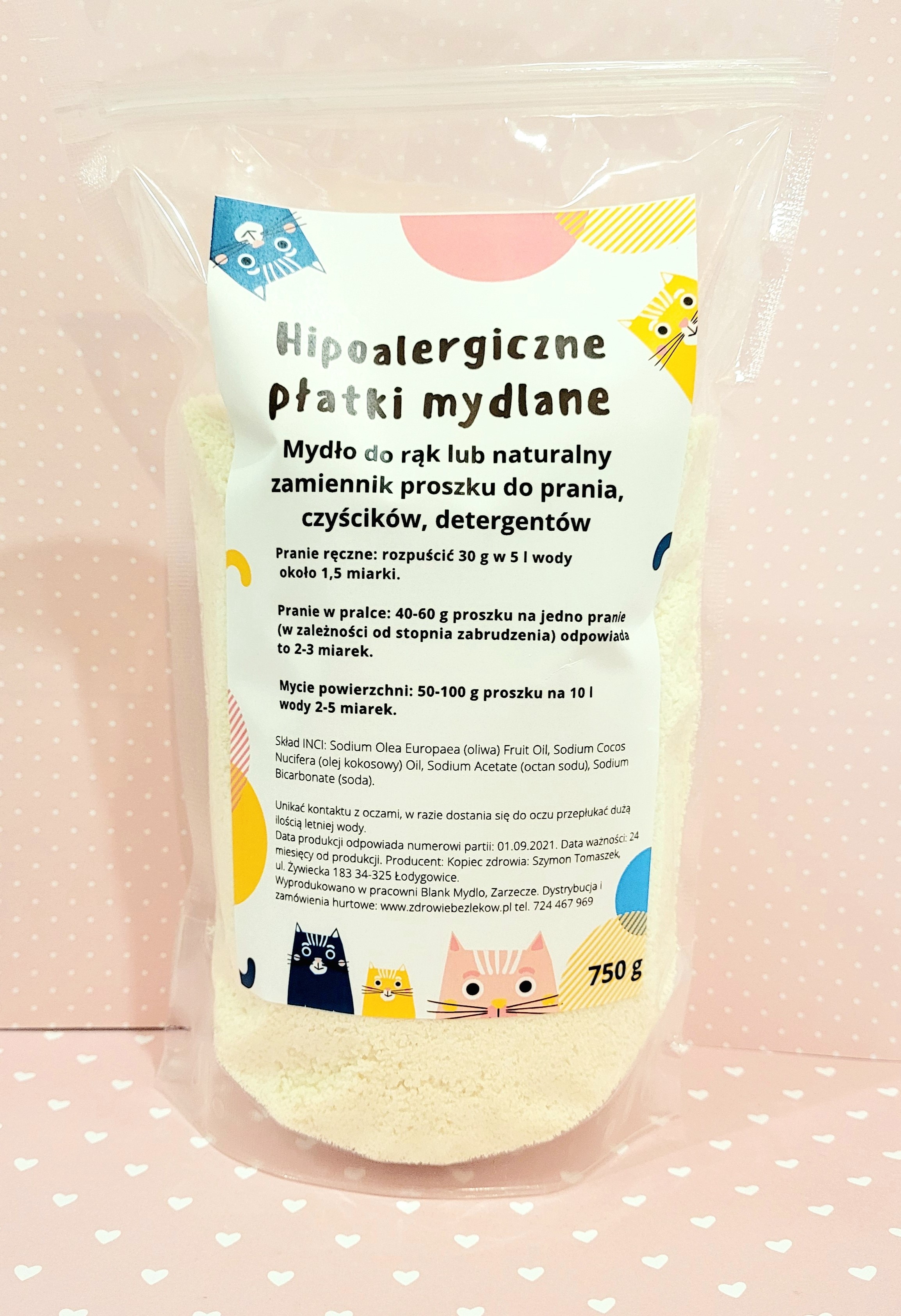 Hipoalergiczne płatki mydlane - naturalny zamiennik proszku do prania, czyścików, detergentów - 4179 Hipoalergiczne płatki mydlane - naturalny zamiennik proszku do prania, czyścików, detergentów - 4179