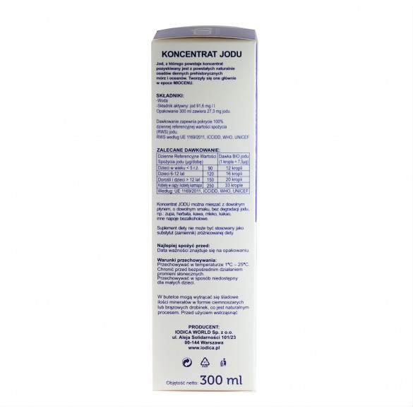 Naturalny koncentrat jodu 300ml Iodica