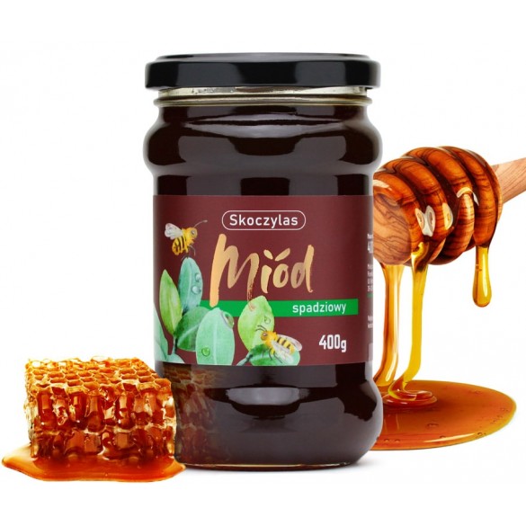 Miód spadziowy Skoczylas 400 g | Naturalny miód pszczeli