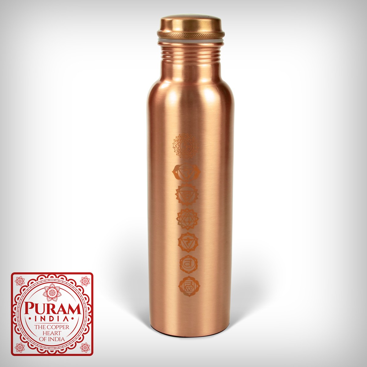 Butelka miedziana - antybakteryjna - Chakra 1000ml - 4393