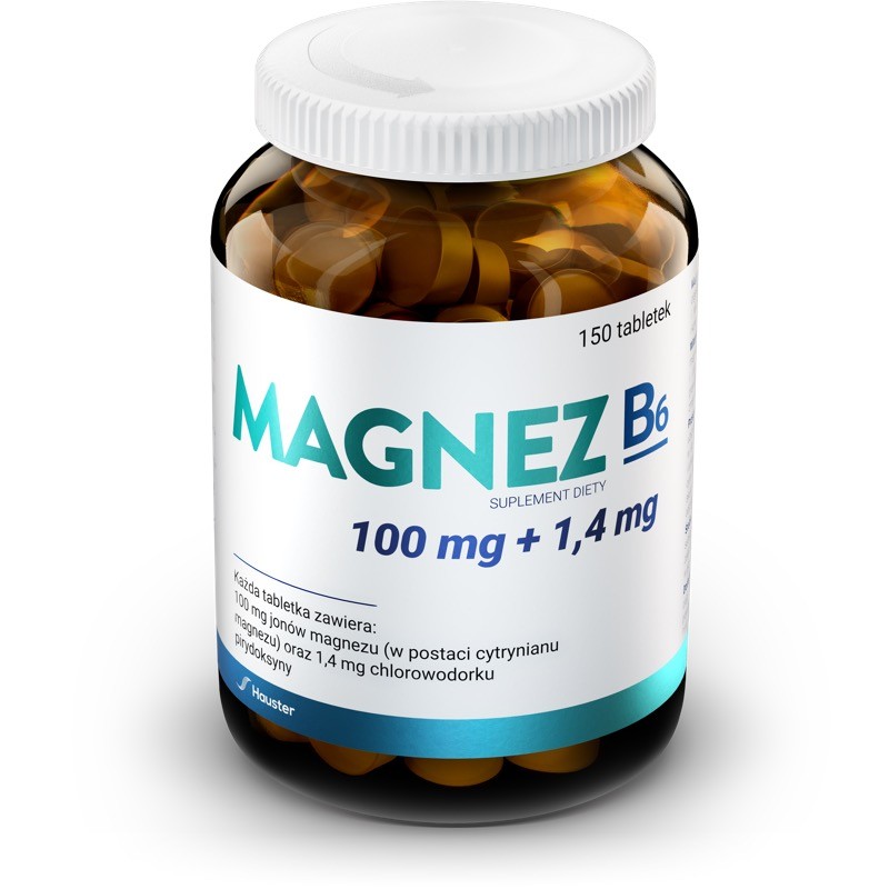 Magnez B6 100mg HAUSTER 150 tabl - 4419