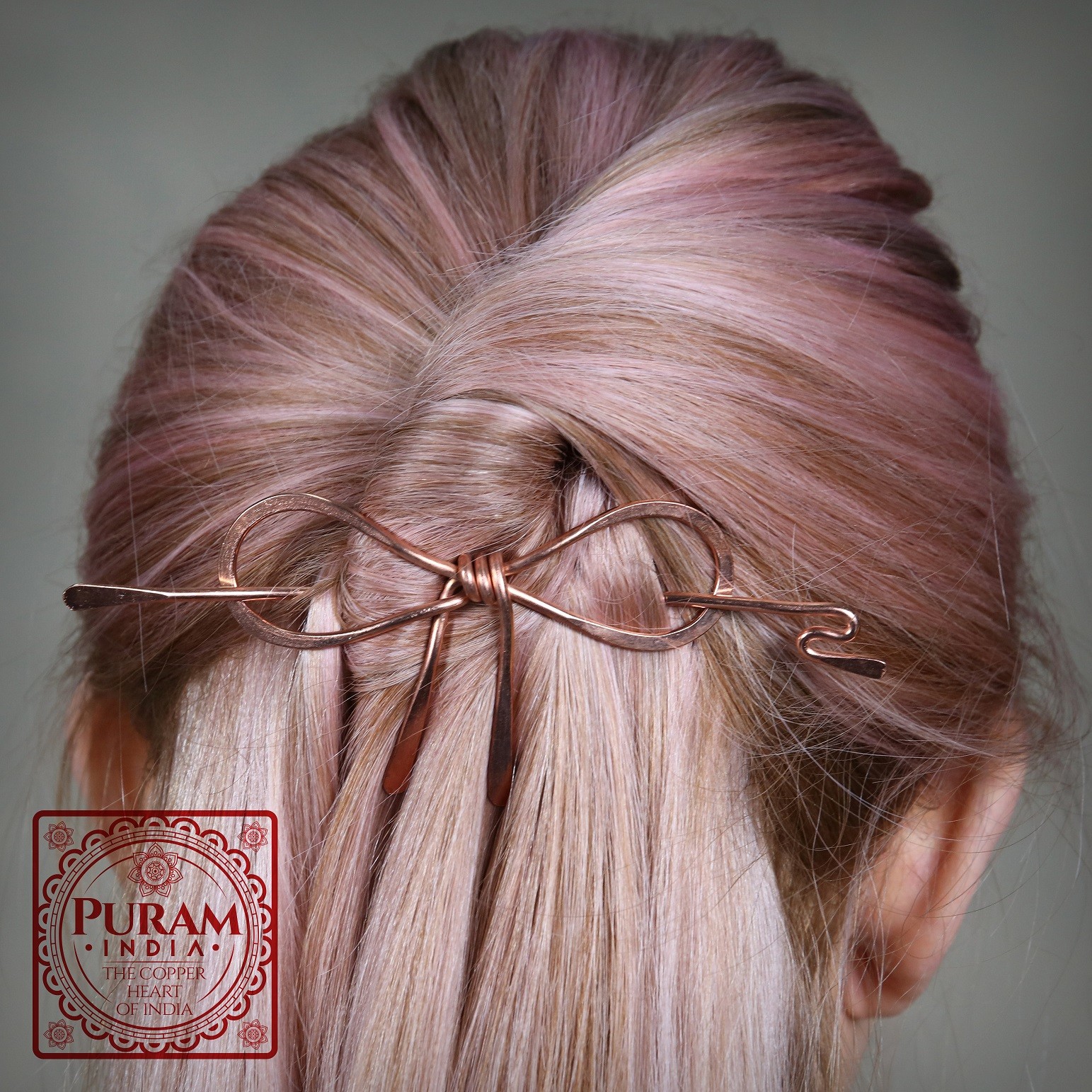 Miedziana spinka do włosów 4 - 4440