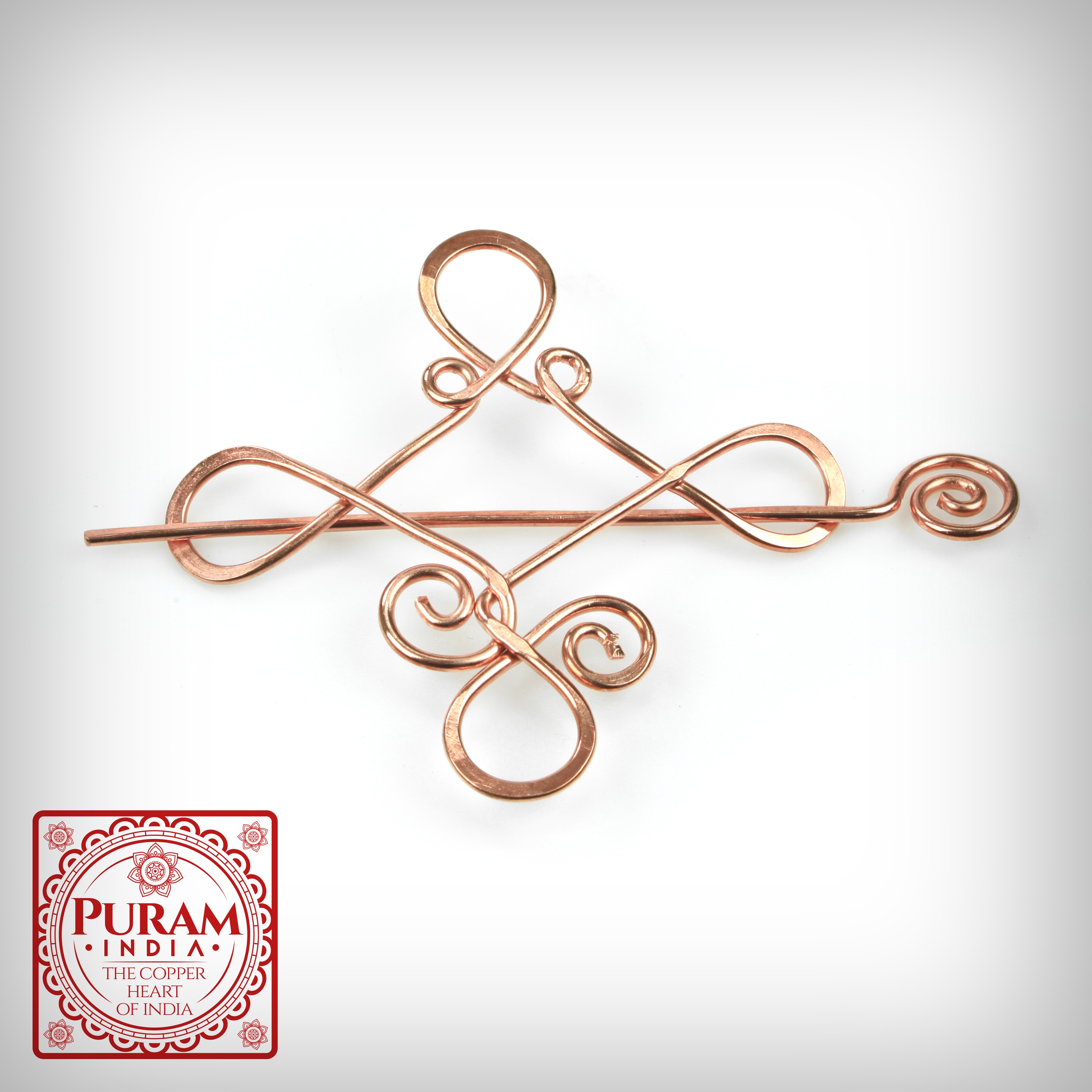 Miedziana spinka do włosów 12 - 4448