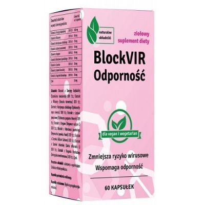 BLOCKVIR ODPORNOŚĆ zmniejsza ryzyko wirusowe wspomaga odporność 60 kapsułek - 4531
