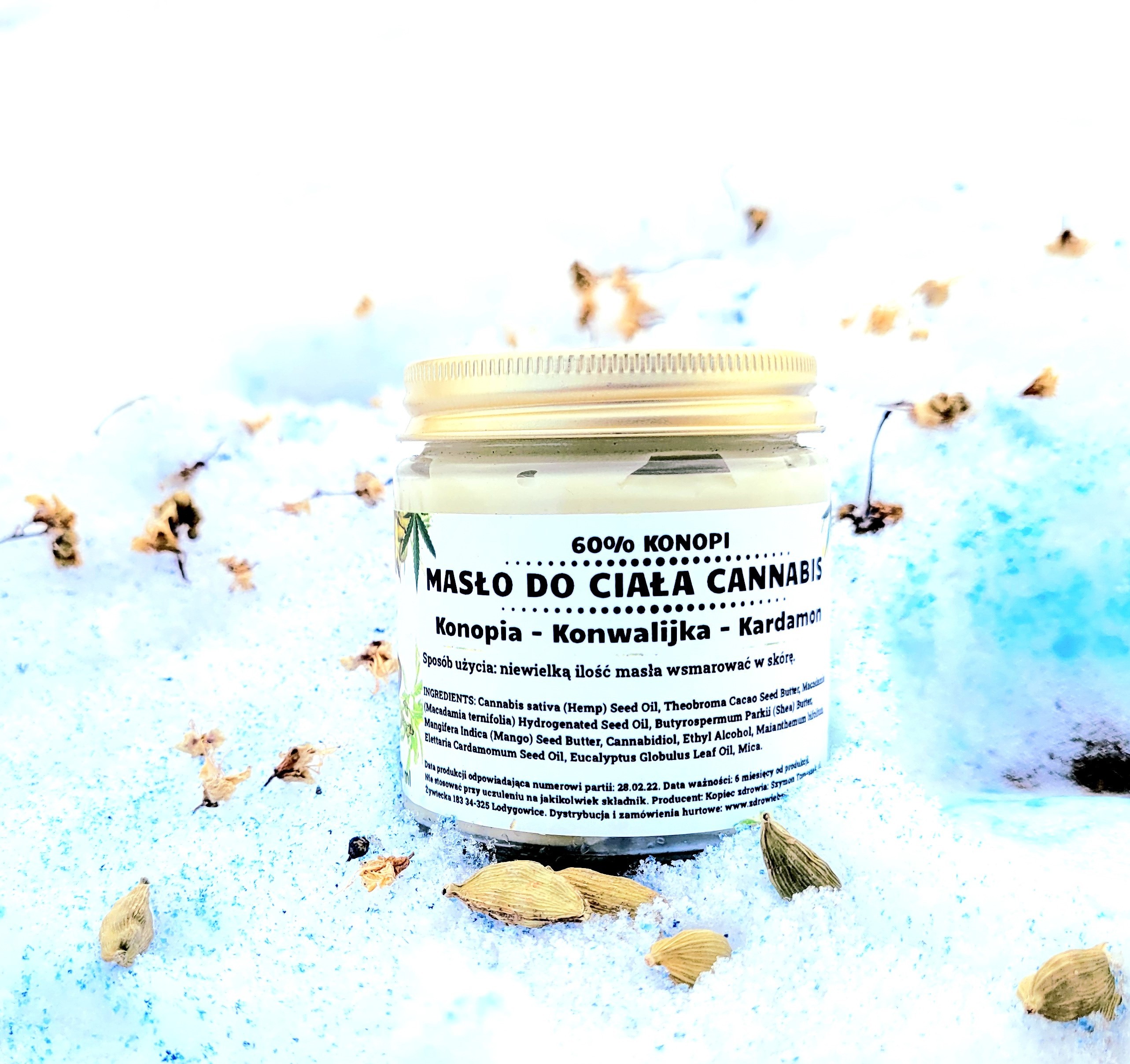 Masło do ciała Cannabis  60 % - Konwalijka dwulistna  - Kardamon - 4541