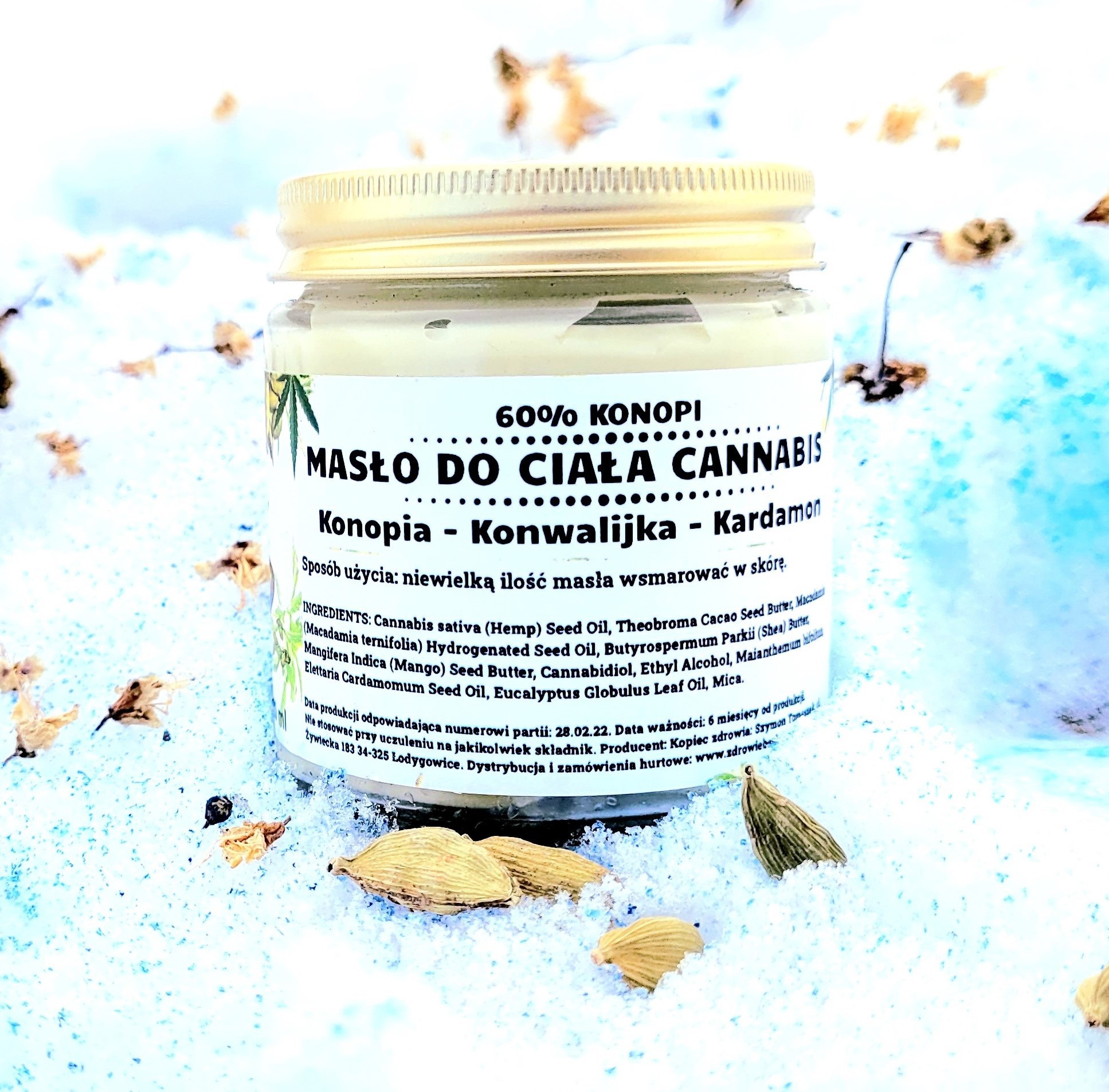 Masło do ciała Cannabis  60 % - Konwalijka dwulistna  - Kardamon - 4542