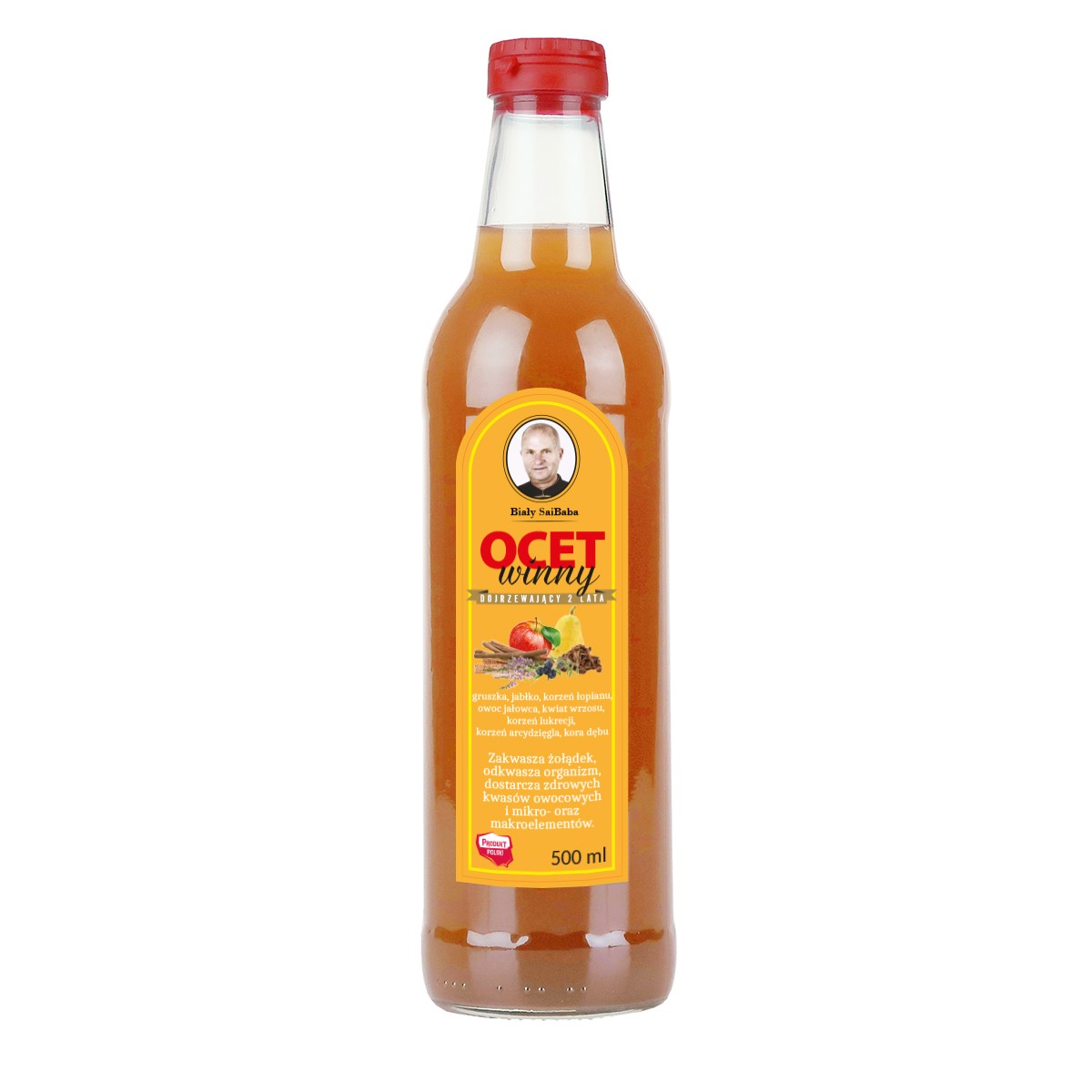 Ocet winny - gruszka, jabłko, korzeń łopianu, owoc jałowca, kwiat wrzosu - 4571 Ocet winny - gruszka, jabłko, korzeń łopianu, owoc jałowca, kwiat wrzosu - 4571