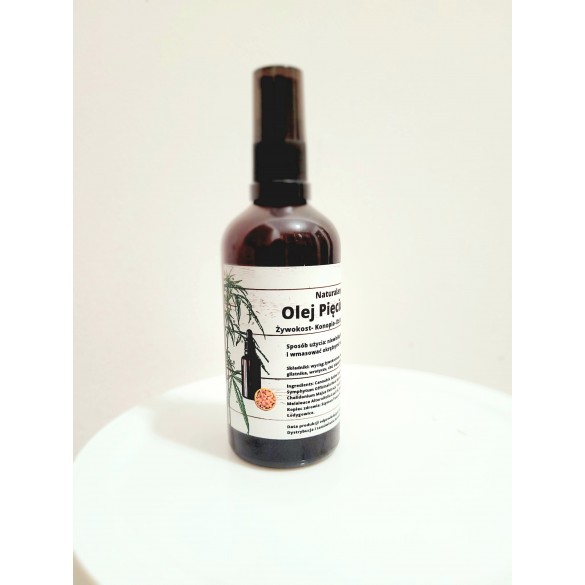 Olej Pięciu Nadziei Żywokost Złoto Dziurawiec Olibanum CBD 100 ml