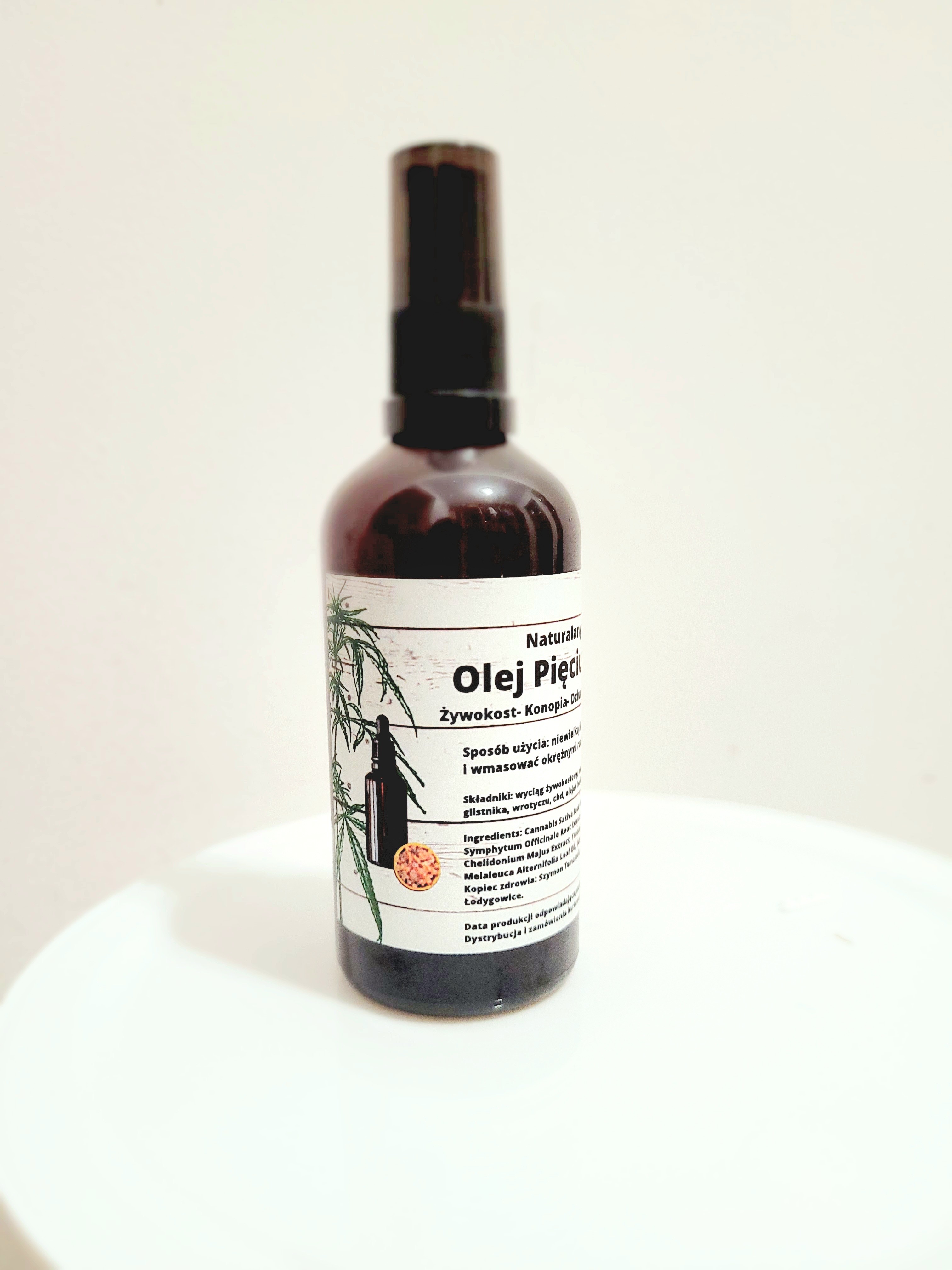 Olej Pięciu Nadziei: Żywokost - Złoto - Dziurawiec - Olibanum - Cbd - 4694