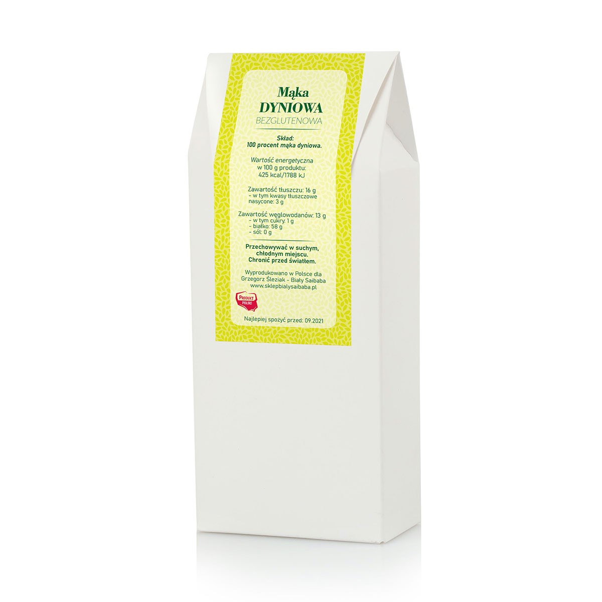Mąka dyniowa bezglutenowa 250g - 488 Mąka dyniowa bezglutenowa 250g - 488