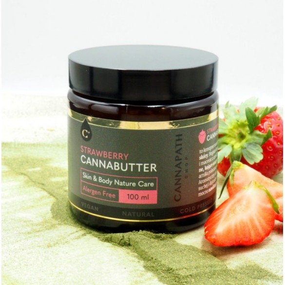 Strawberry Cannabutter – masło do twarzy i ciała 100 ml
