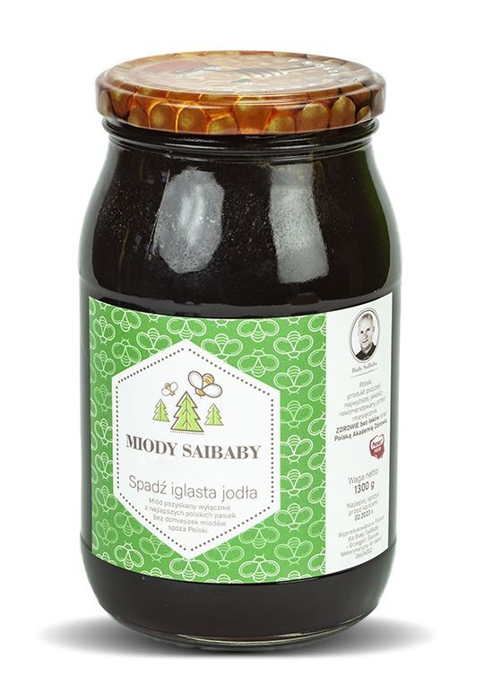 Miód spadź iglasta z jodły 1300 g - 4971