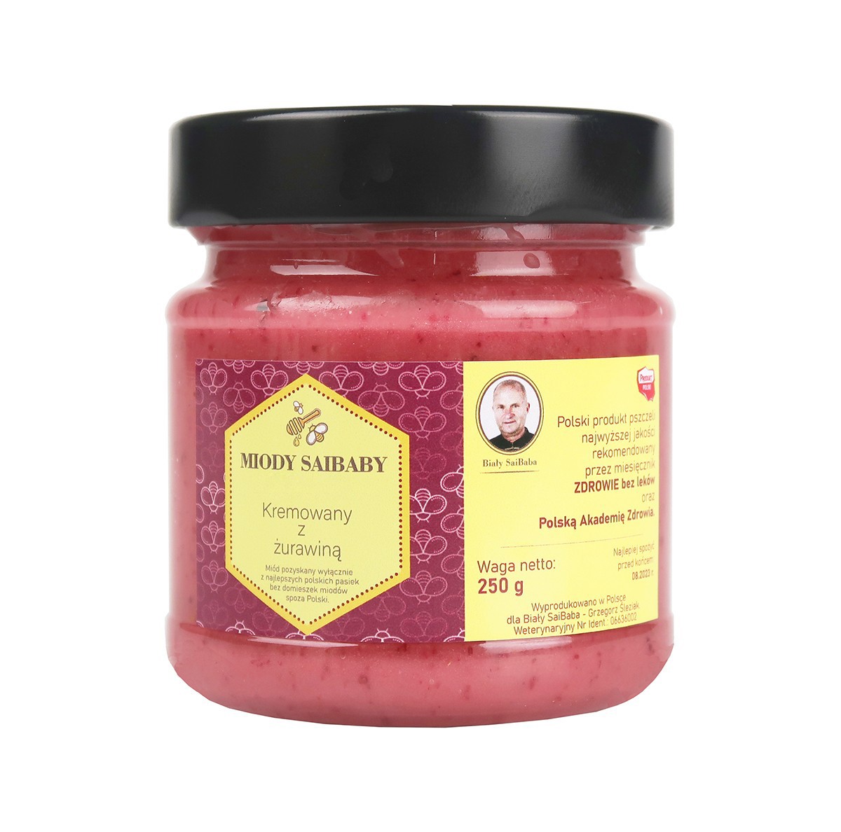 Miód kremowy z żurawiną 250g - 4983