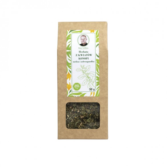 Herbata ziołowa z kwiatami konopi z melisą i ashwagandhą 50g