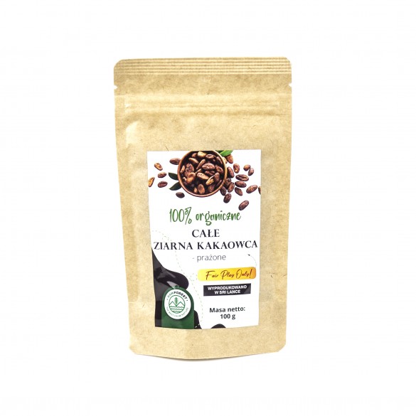 100% organiczne ziarna kakaowca całe 100g 100% organiczne ziarna kakaowca całe 100g