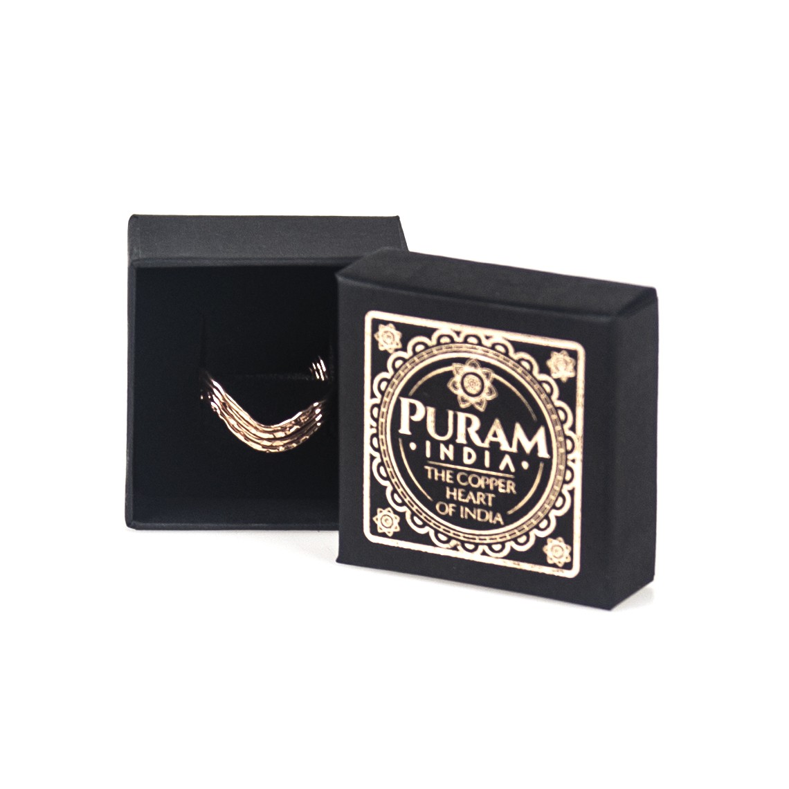 Pudełko prezentowe na pierścionek - 45x45x30mm - Puram - 5533