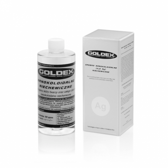 Srebro Nanokoloidalne 500 ml Goldex 50 ppm