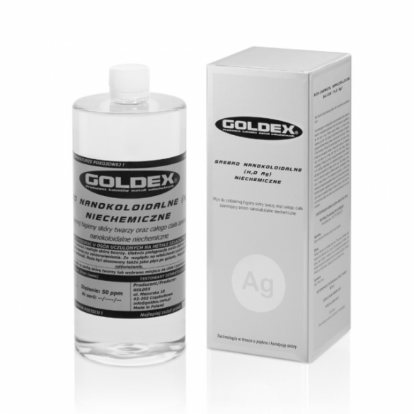 Srebro Nanokoloidalne 1000 ml Goldex 50 ppm