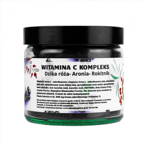 Witamina C kompleks: Dzika róża, Aronia, Rokitnik -  250g