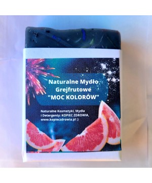 Naturalne Mydło Grejpfrutowe "MOC KOLORÓW" z węglem aktywnym - 5742