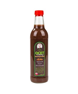 Ocet winny jabłkowo kminkowy z koprem, dziurawcem i orzechem włoskim - 500 ml - 5835