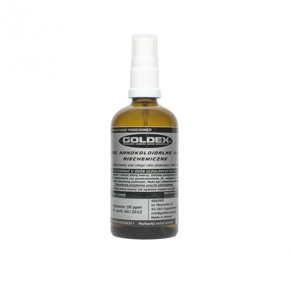 Srebro Nanokoloidalne 100 ml Goldex 50 ppm