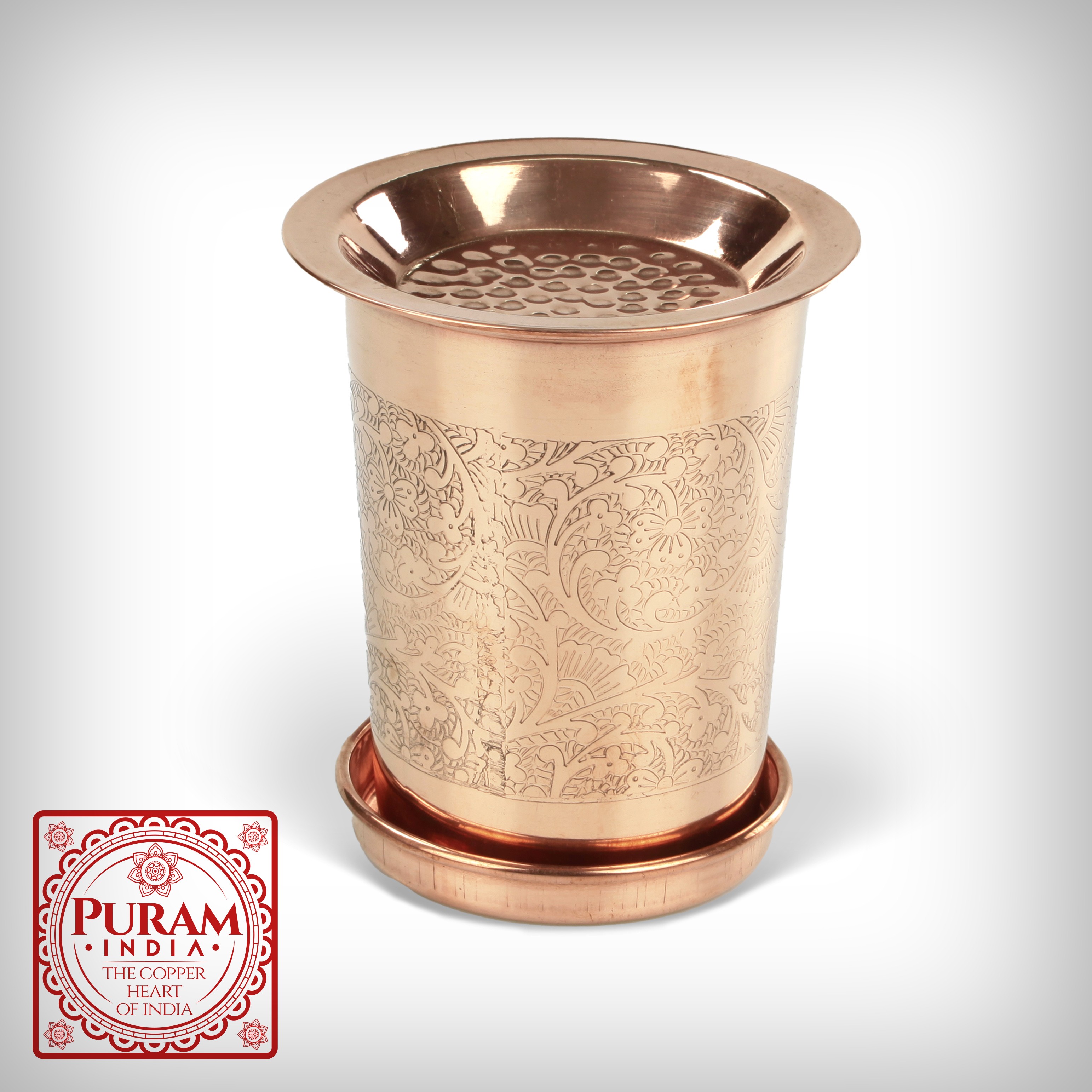 Kubek GRAWER 300 ml + podstawka + pokrywka - 6022