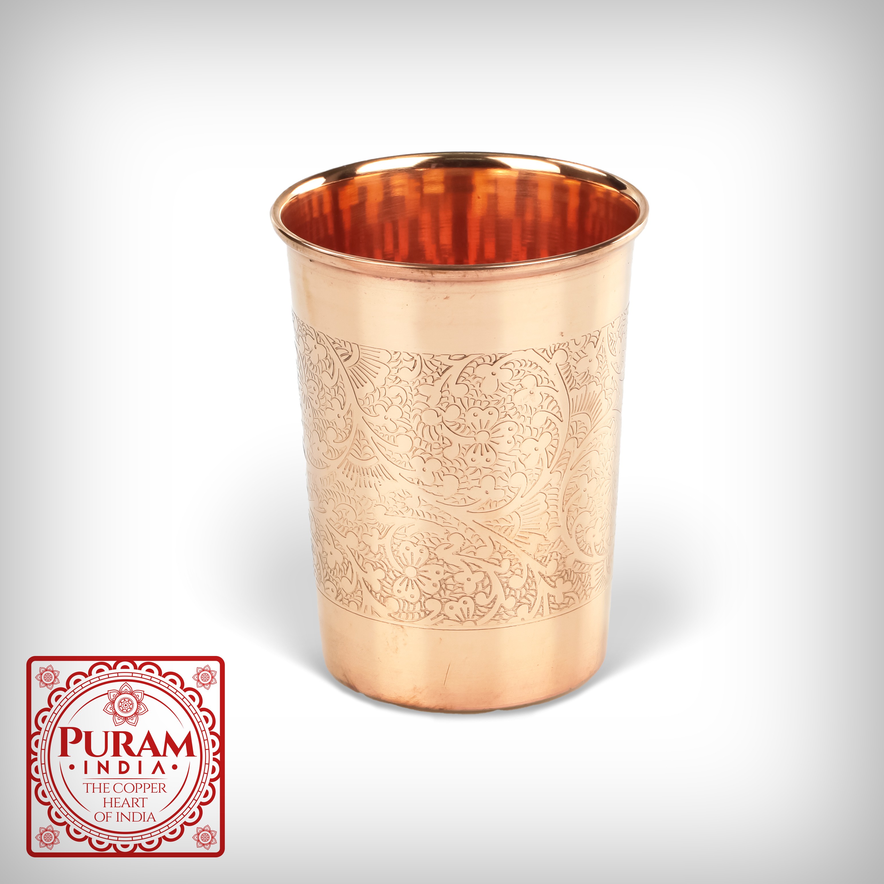 Grawerowany miedziany kubek - PURAM - 300ml - 6023