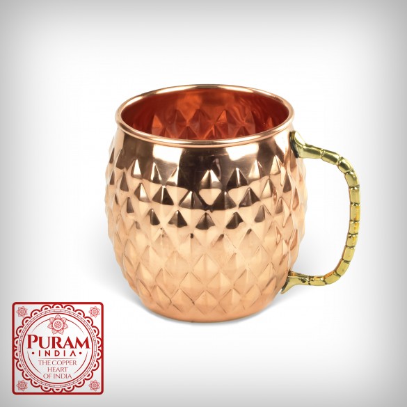 Kufel miedziany DIAMENT 530 ml | PURAM