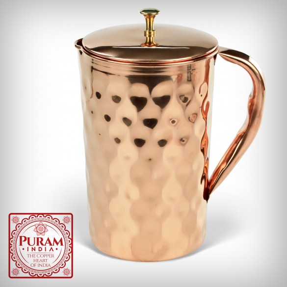 Miedziany dzbanek Diament 1,5 l | Ręcznie wykonany | PURAM