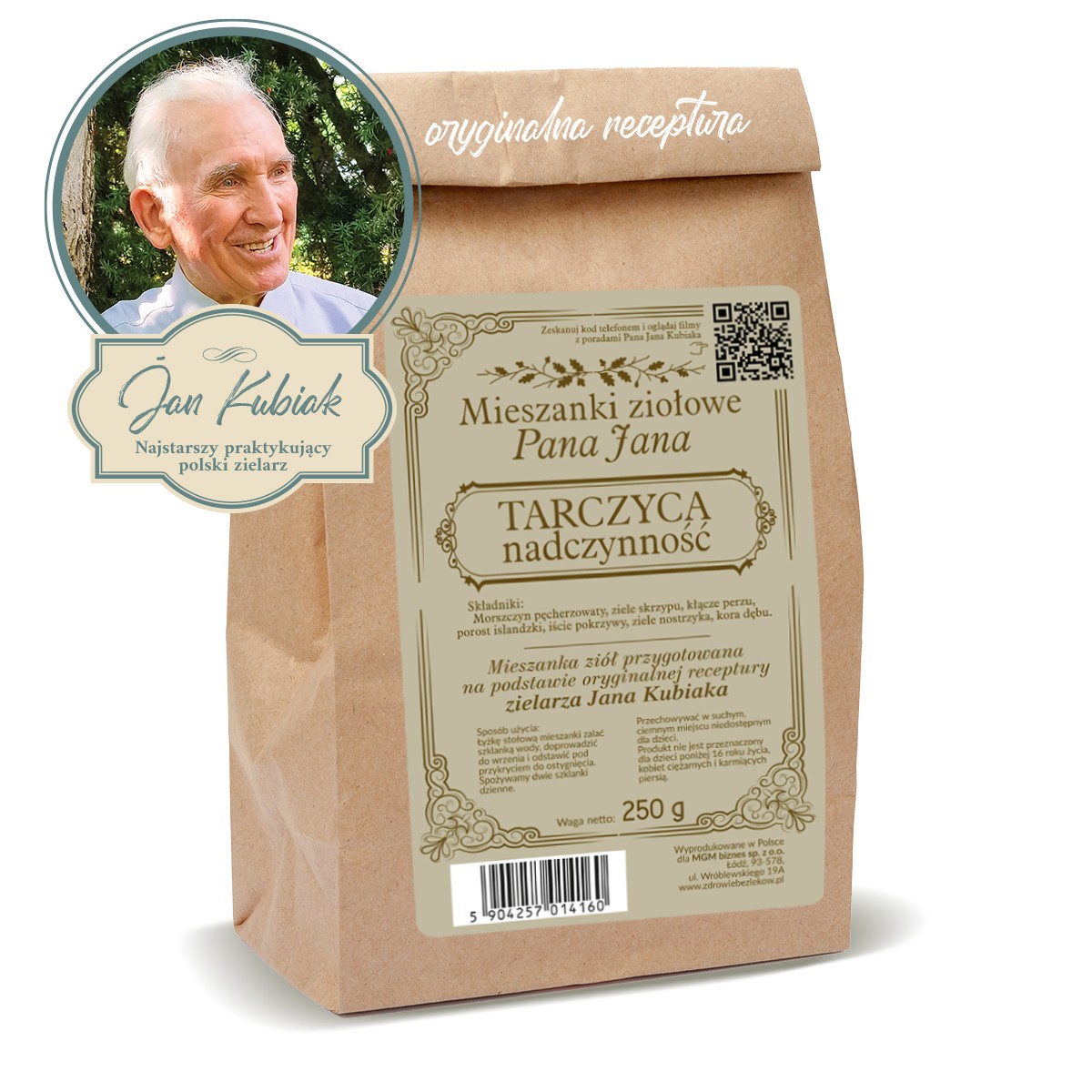 Zioła Pana Jana Kubiaka - TARCZYCA - nadczynność - 250g - 6121