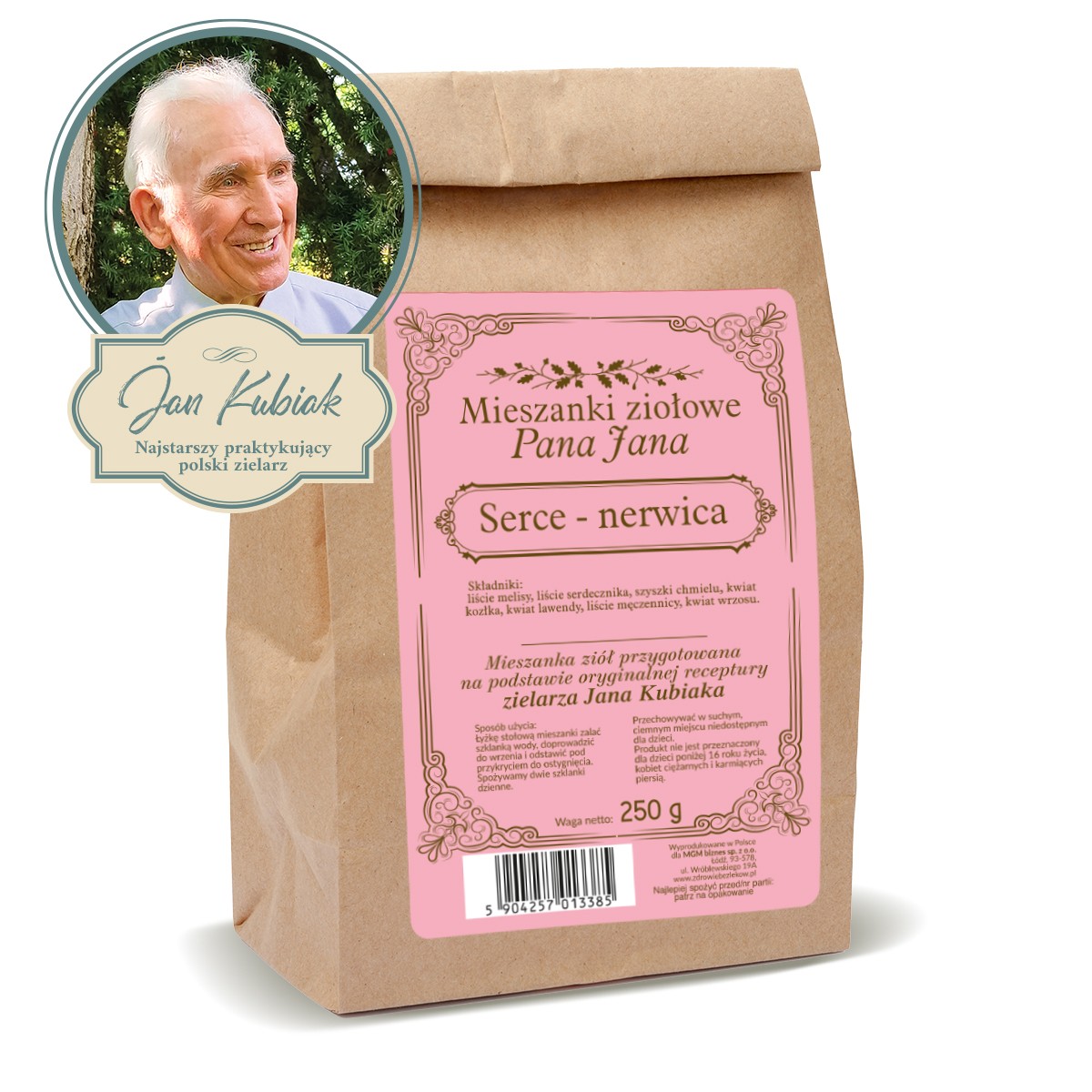 Zioła Pana Jana Kubiaka - SERCE NERWICA - 250g - 6183