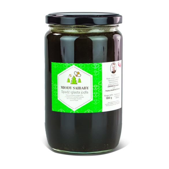 Miód spadź iglasta z jodły 1000 g | Naturalny miód pszczeli