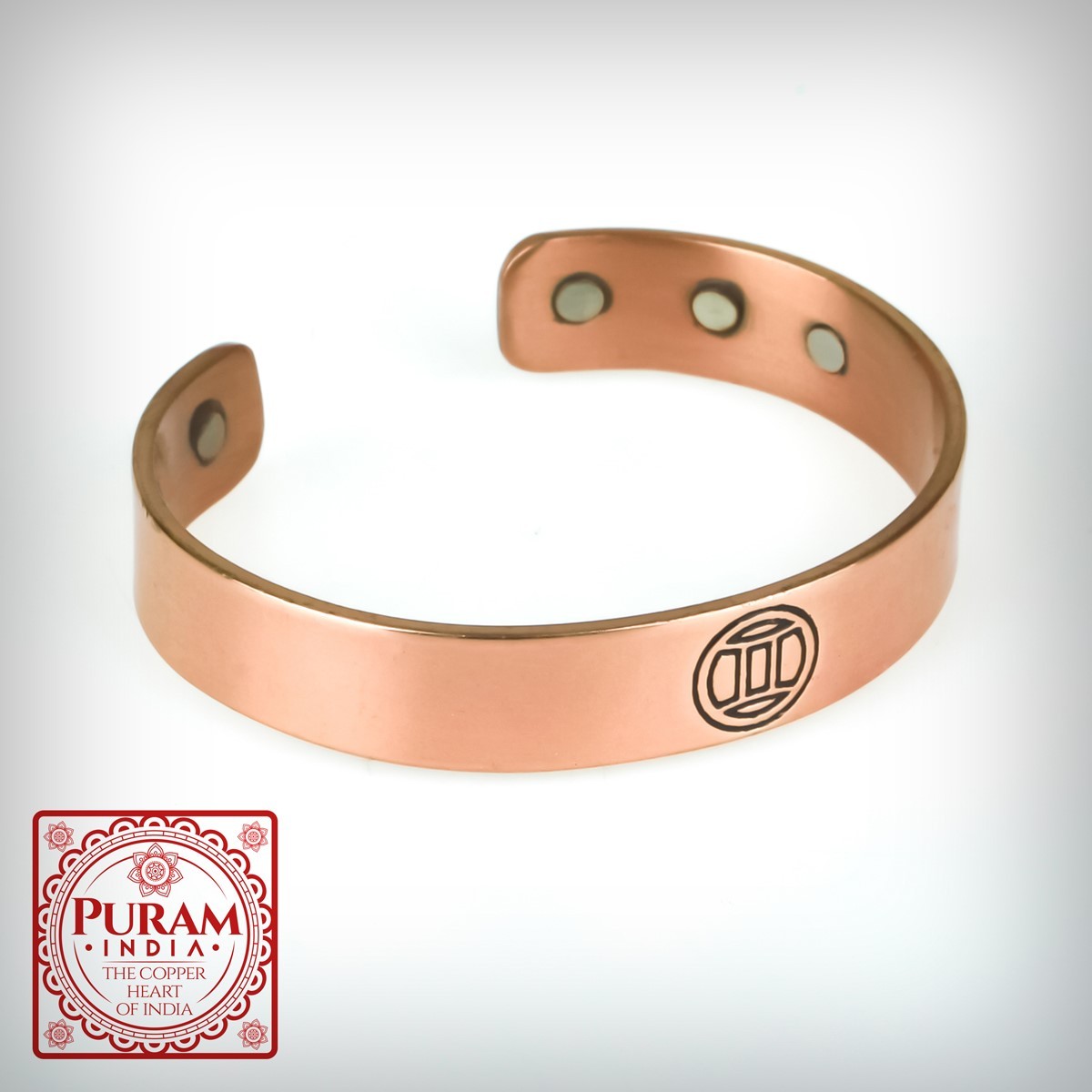 PURAM Miedziana bransoletka - BLIŹNIĘTA - 6324