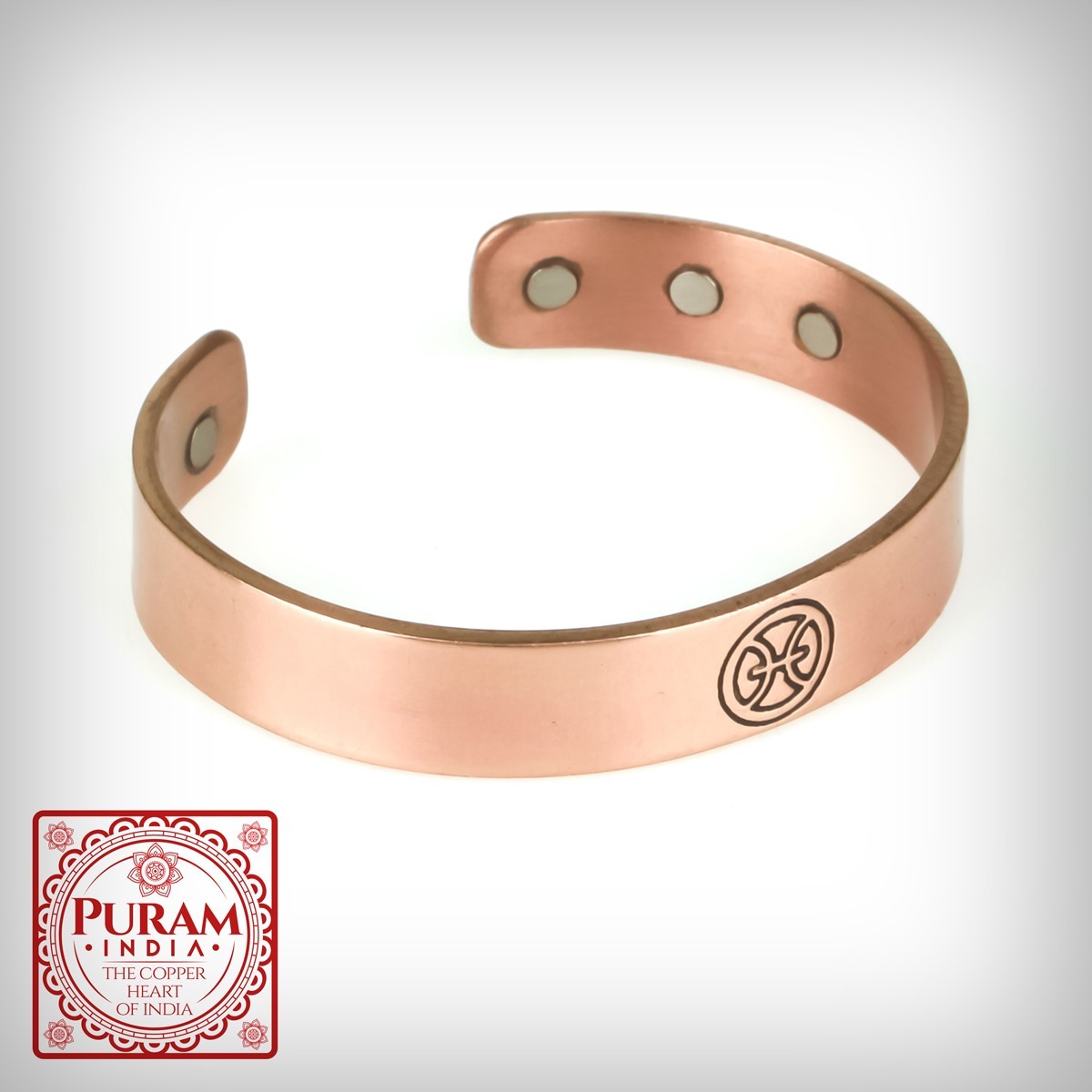 PURAM Miedziana bransoletka - RYBY - 6336