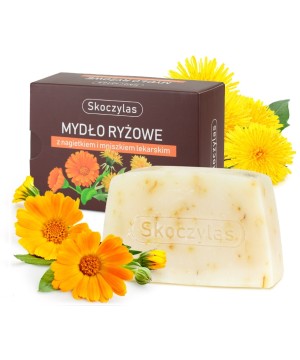 Mydło ryżowe z nagietkiem i mniszkiem lekarskim - 100 g - 6357