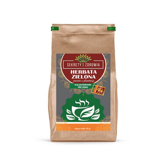 Herbata zielona prosto z plantacji - Sri Lanka - 50g - Sekrety Zdrowia