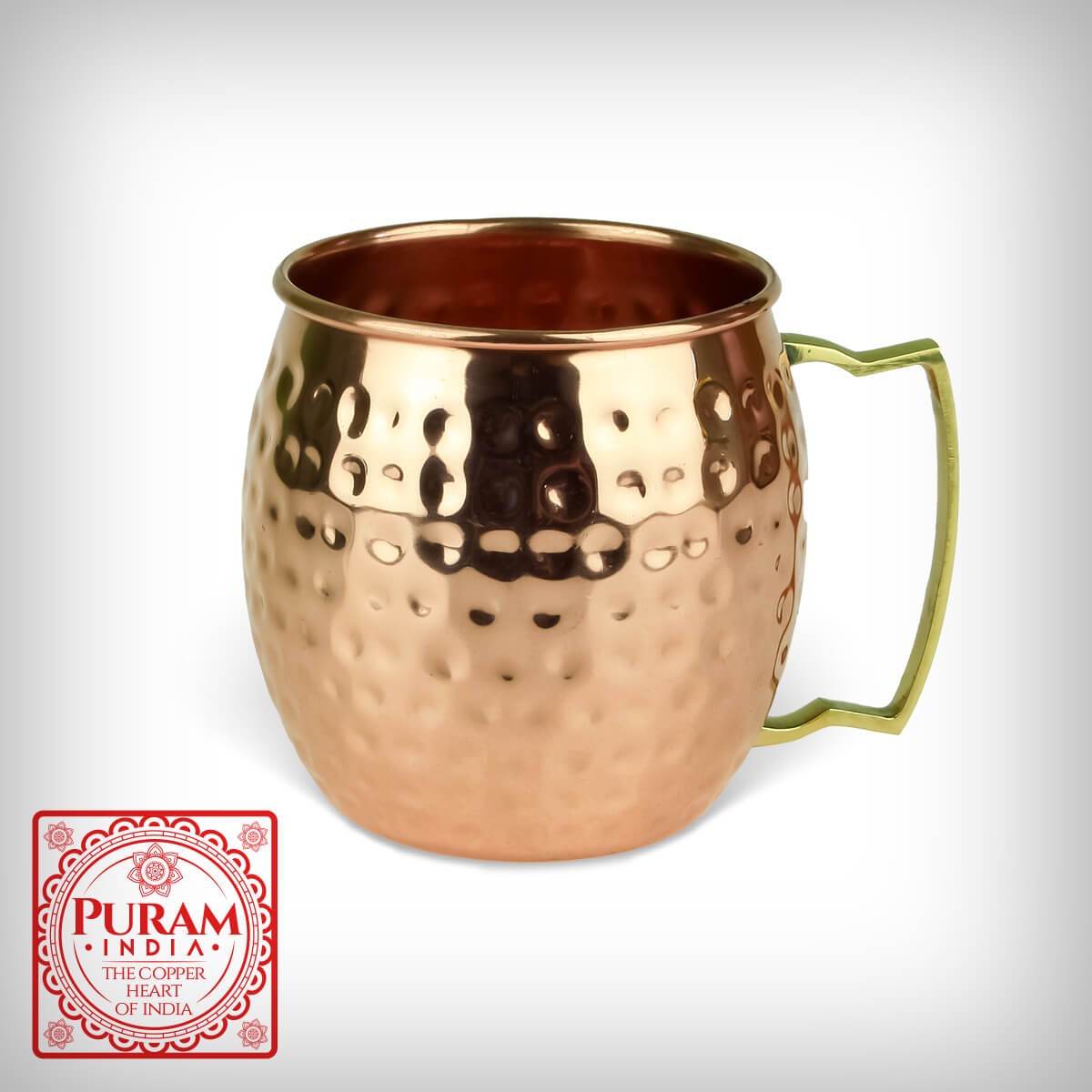 Miedziany kufel młotkowany - PURAM - 530ml - 6435