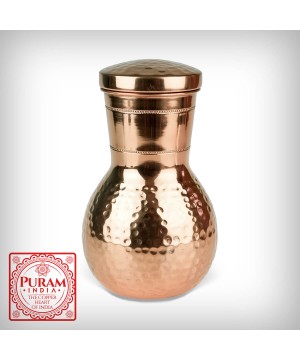 Miedziana karafka młotkowana 1,2l - 6448