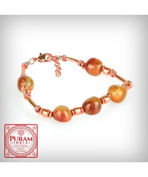 Bransoletka miedziana z...